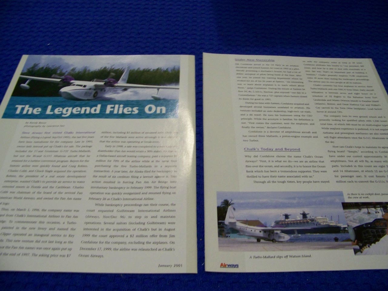 CHALKS AIRLINE/PAN AM AIR BRIDGE « LEGEND FLIES ON »..HISTORY/PHOTOS (495QQ)