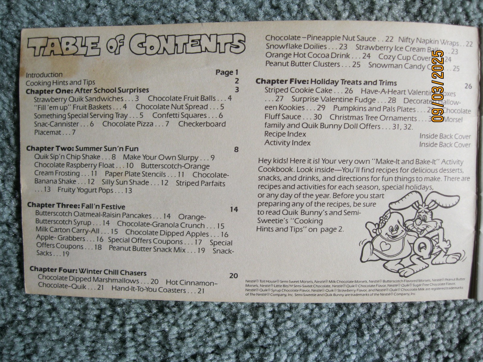 Nestle Make-It and Bake-It Activity Cookbook 1980&rsquo;s