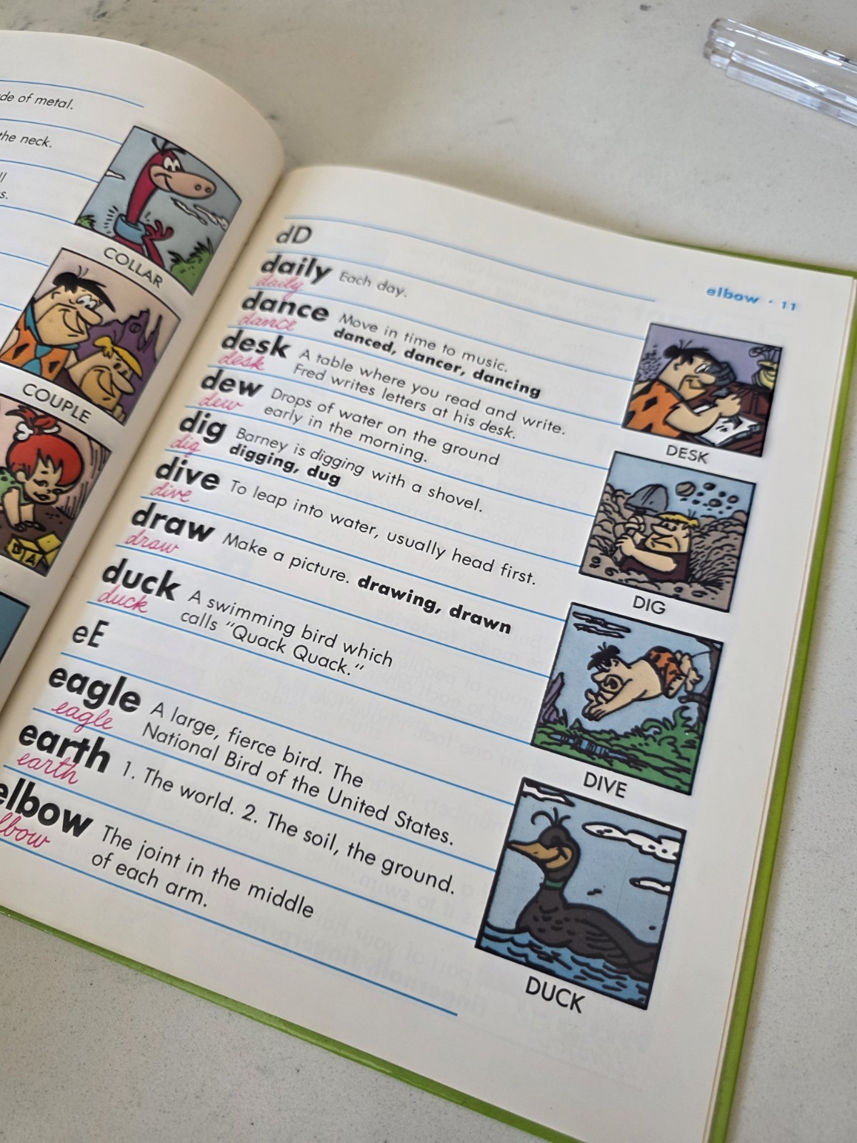 Vintage 1979 Illustrated Hanna Barbara Flintstone Dictionary Watertower Books HC