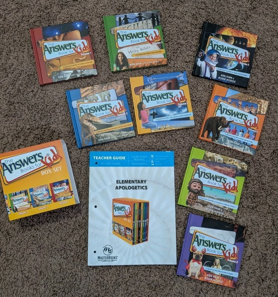 Master Books Elementary Apologetics Set : Teacher Guide AND 8 Answers for Kids