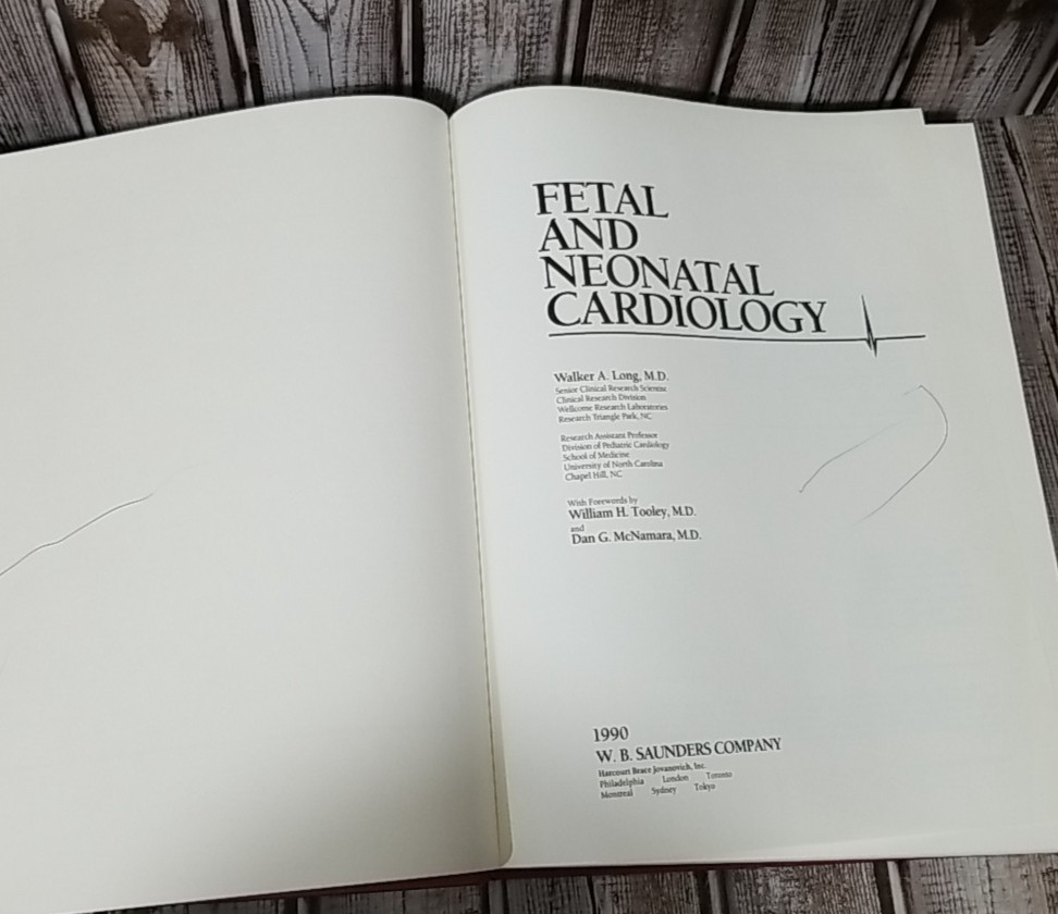 Fetal & Neonatal Cardiology Walker A. Long MD Hardback Hardcover 1990 Ships Fast