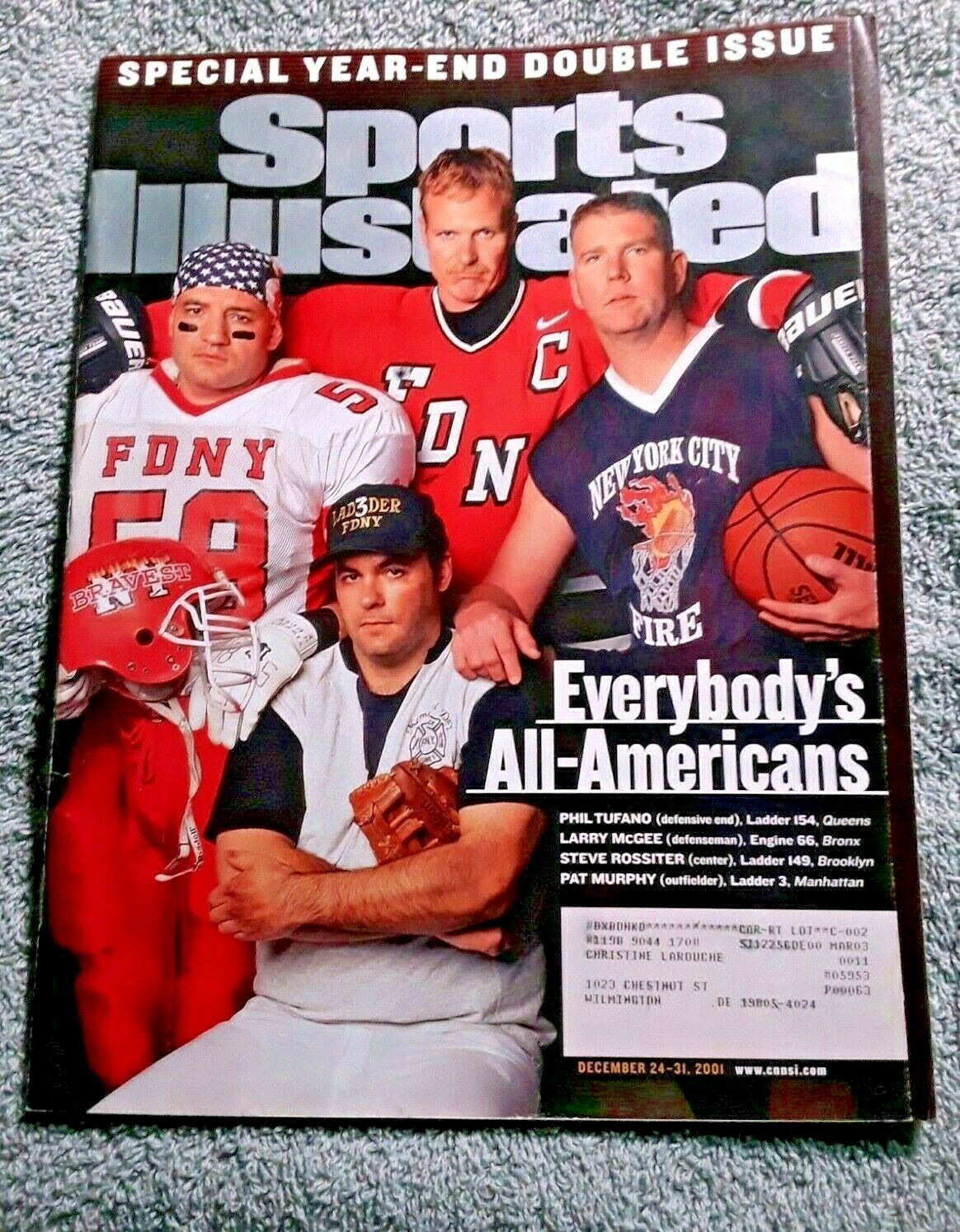 Sports Illustrated December 31 2001 FDNY Sports Heroes
