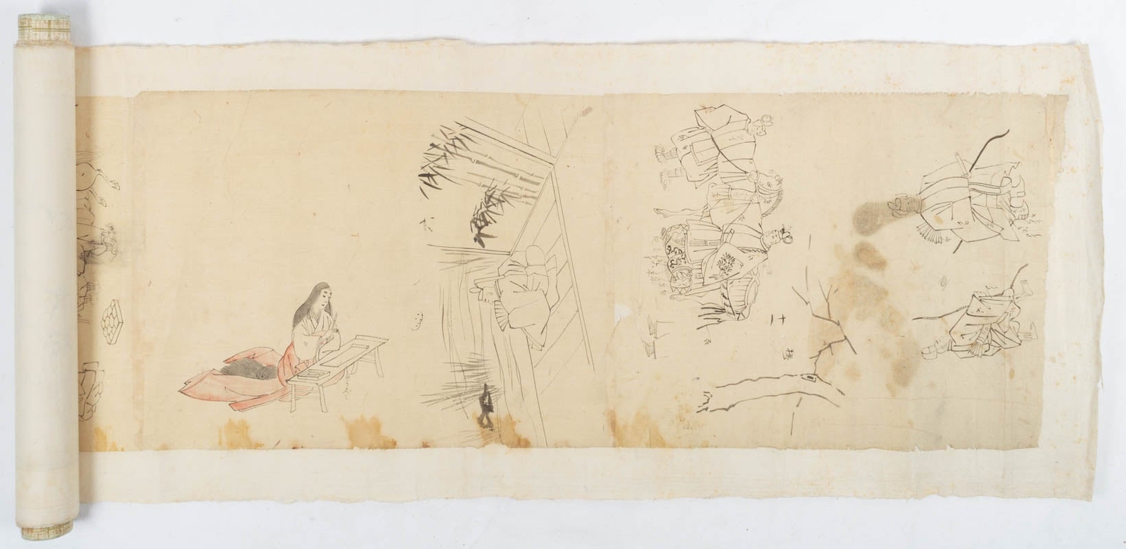 COLLECTION OF DELICATELY / 絵巻物画稿 Emakimono gako Scroll Draft Drawings