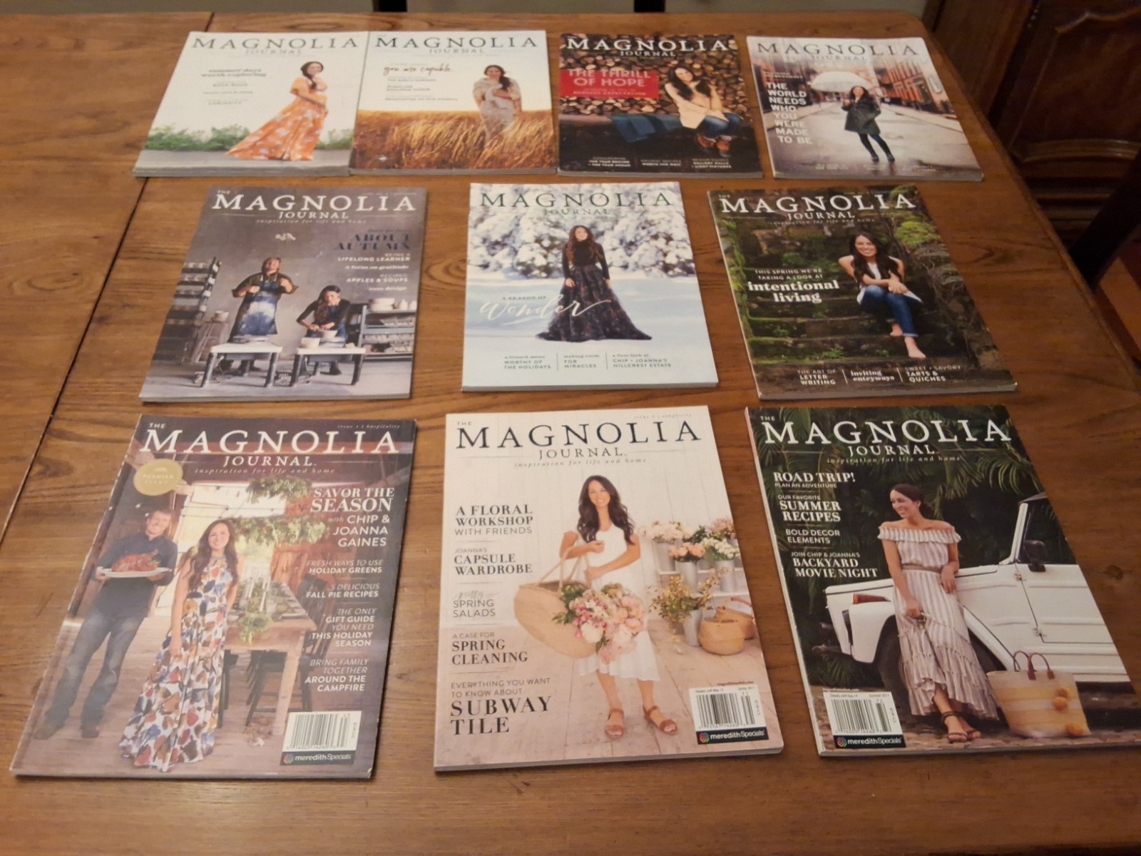 Magnolia Journal Magazines Lot Issues 1-10 Joanna Gaines Premiere 2016