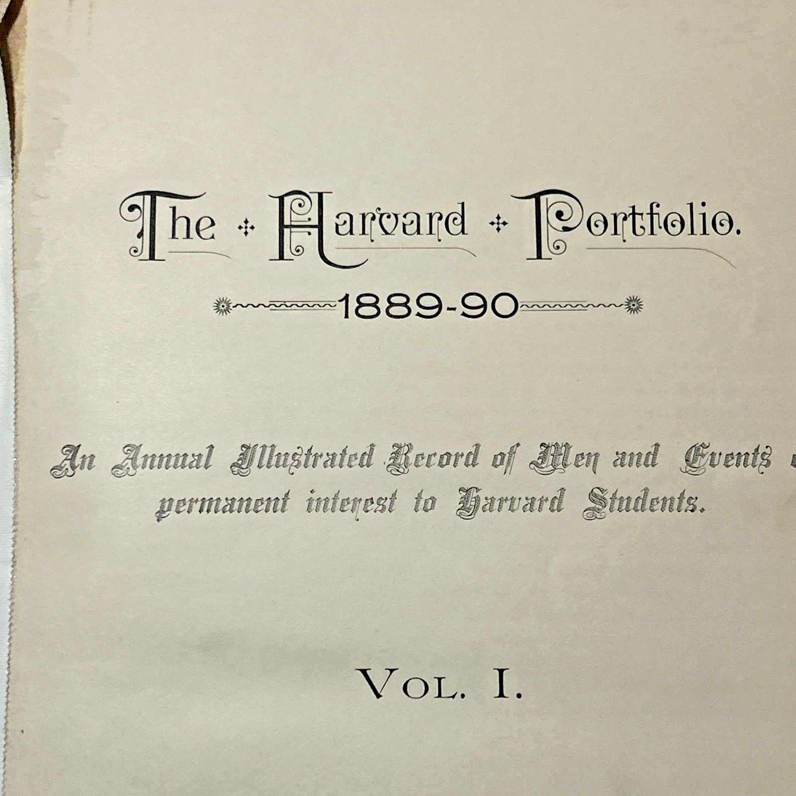 The Harvard Portfolio ~ FIRST VOLUME ~ Rare ~ 1889-1890 ~ Antique