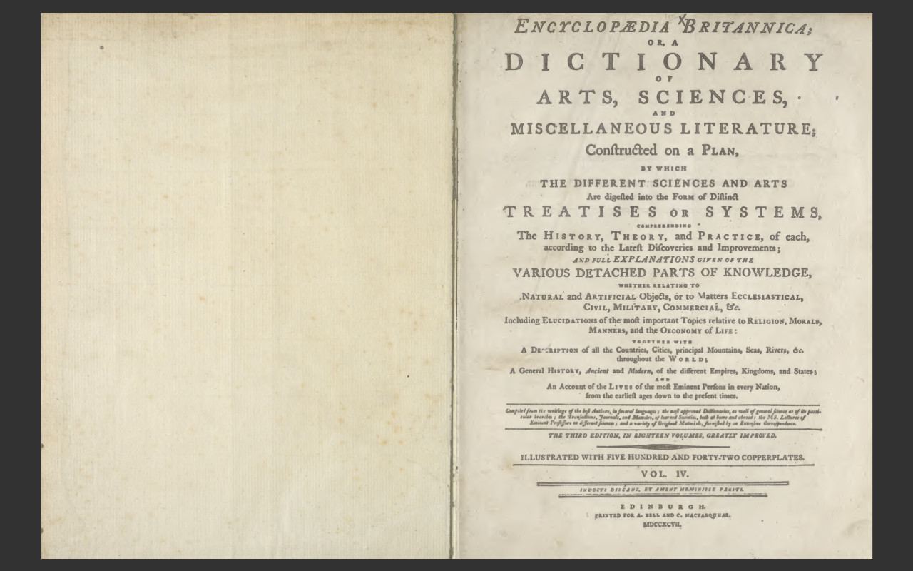ENCYCLOPEDIA BRITANNICA, 1797 3rd Edition, all 18 Volumes, PDF E-book on DVD