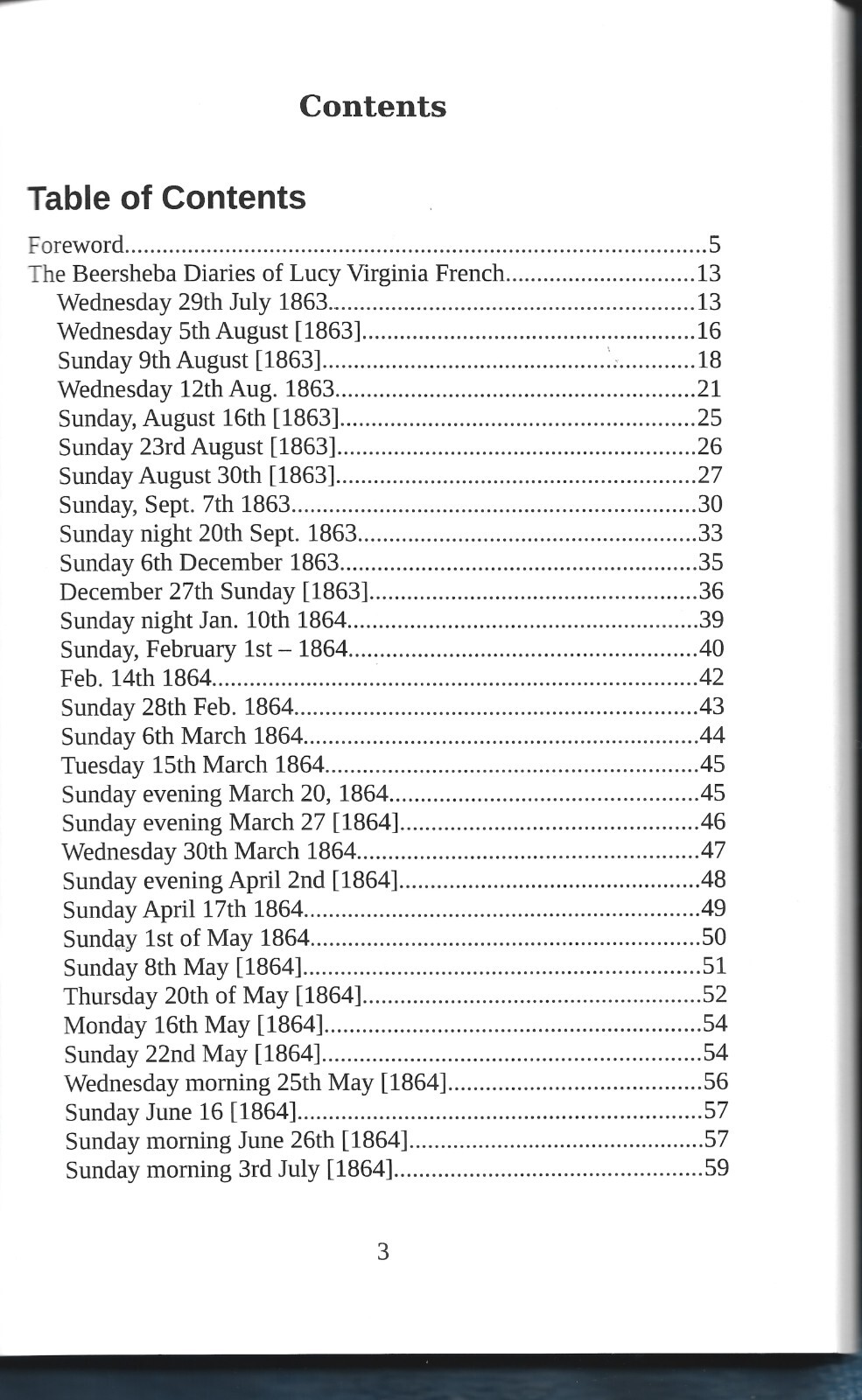 Beersheba Diaries 1863-1864 PB-L. Virginia French-2007-102 pages