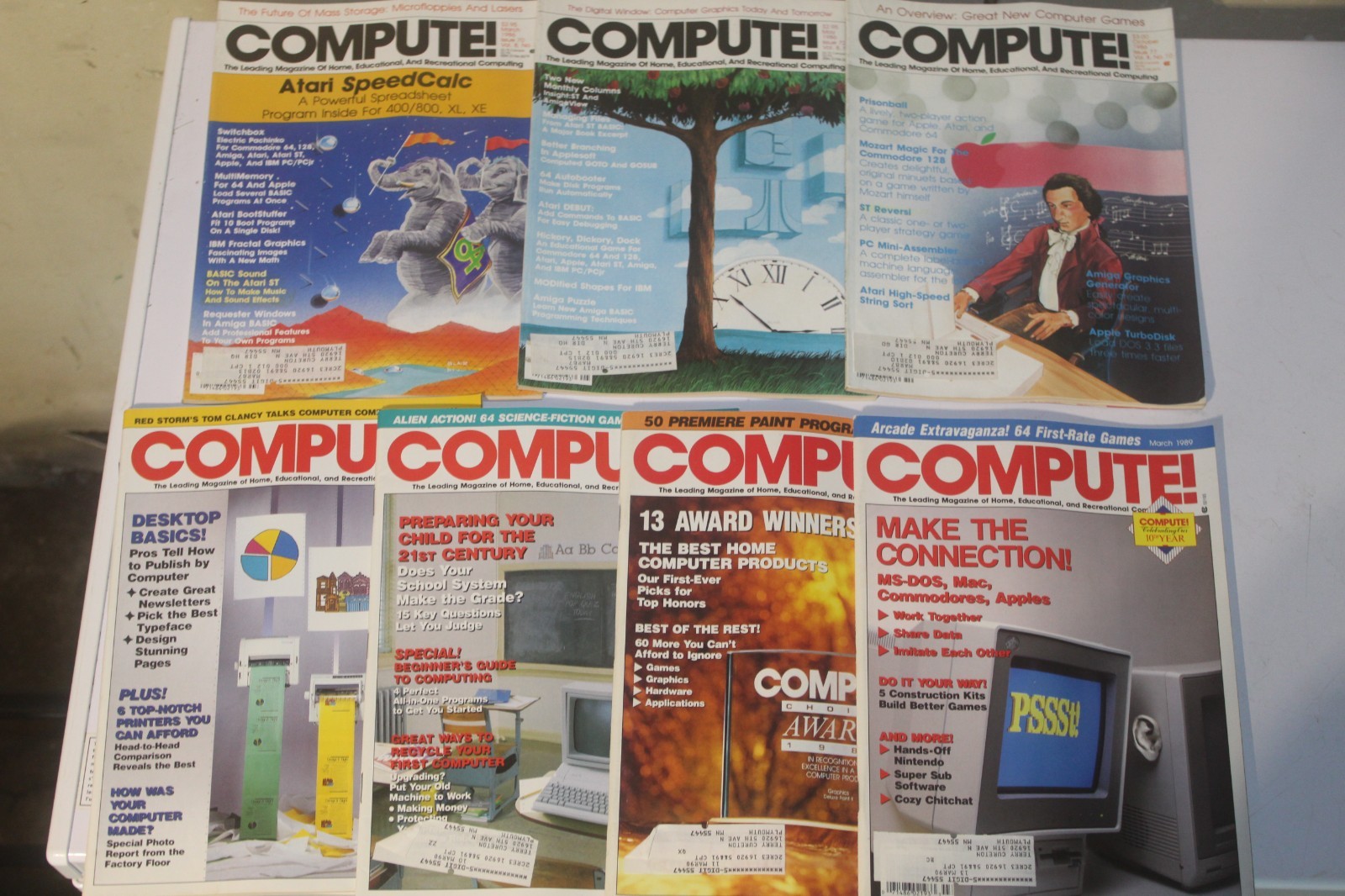 1980&rsquo;s Compute! Vintage Computer Magazines Lot Of 7