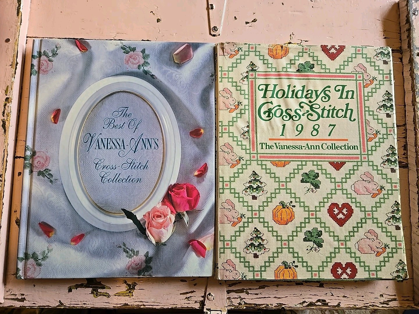 2 Books Best Of Vanessa-Ann&rsquo;s Cross-Stitch Collec, Holidays In Cross-Stitch 1987