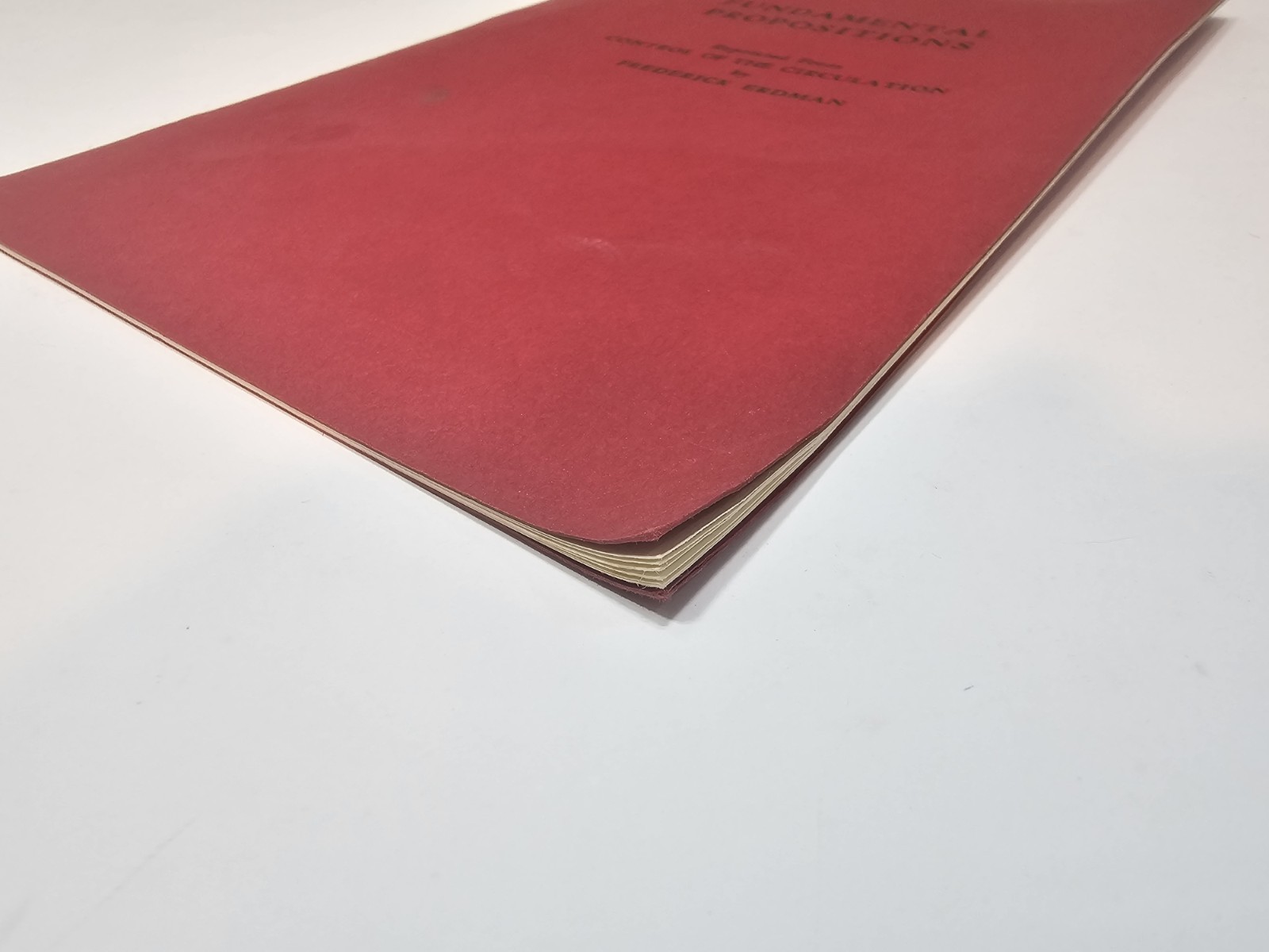 Fundamental Propositions Reprinted From Control Of The Circulation Erdman