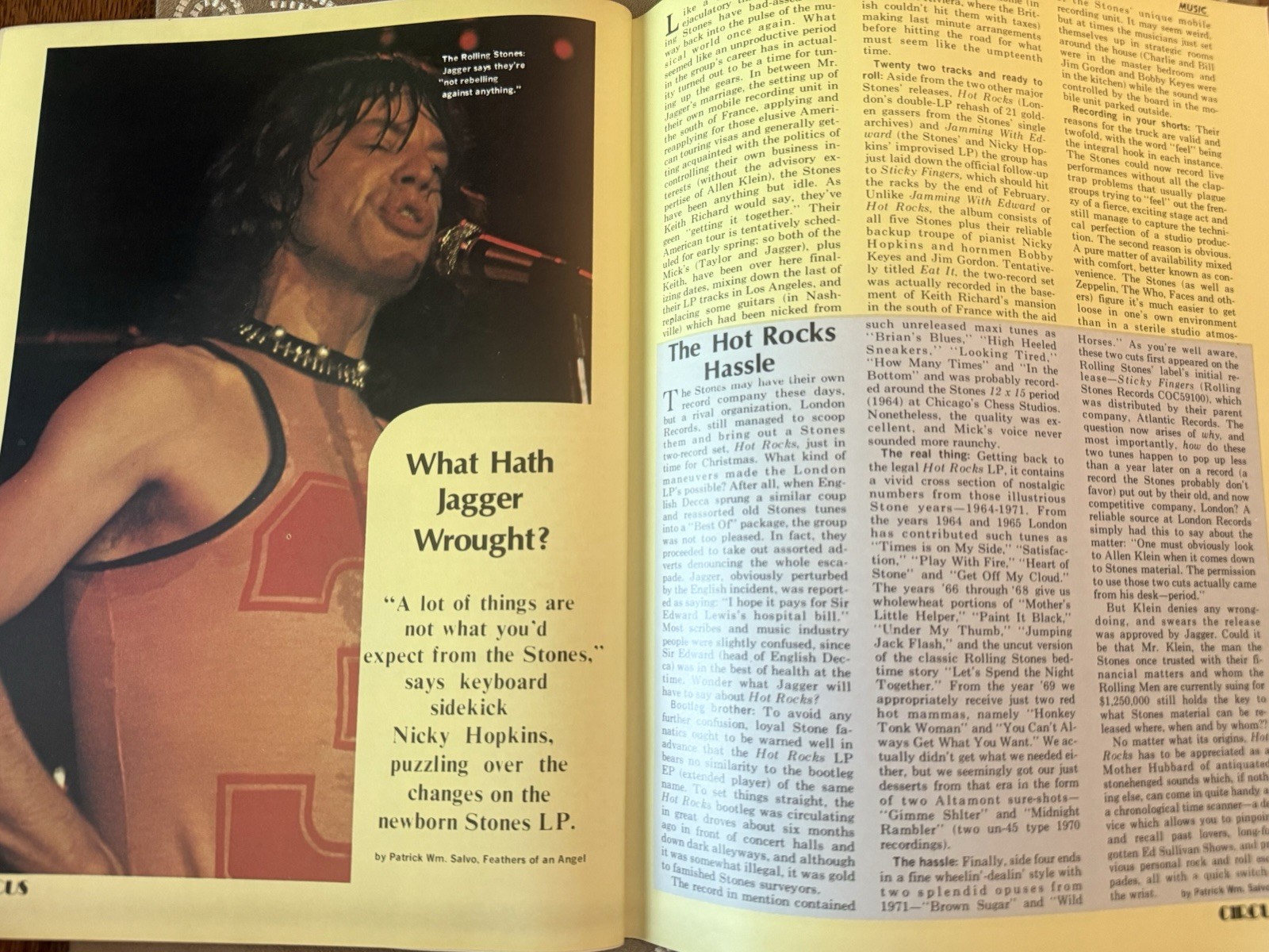 Circus Magazine March 1972 ELP Yes Rolling Stones Ship Free In USA