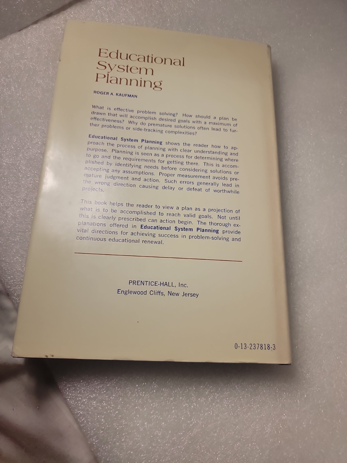 Educational System Planning (1972) by Roger A. Kaufman
