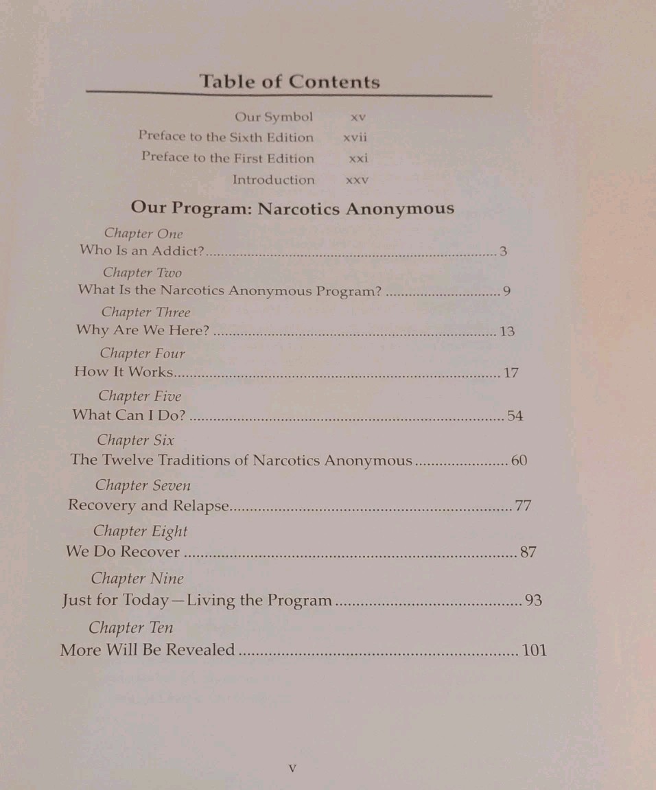 Narcotics Anonymous NA 2008 Sixth Edition Hardcover Book