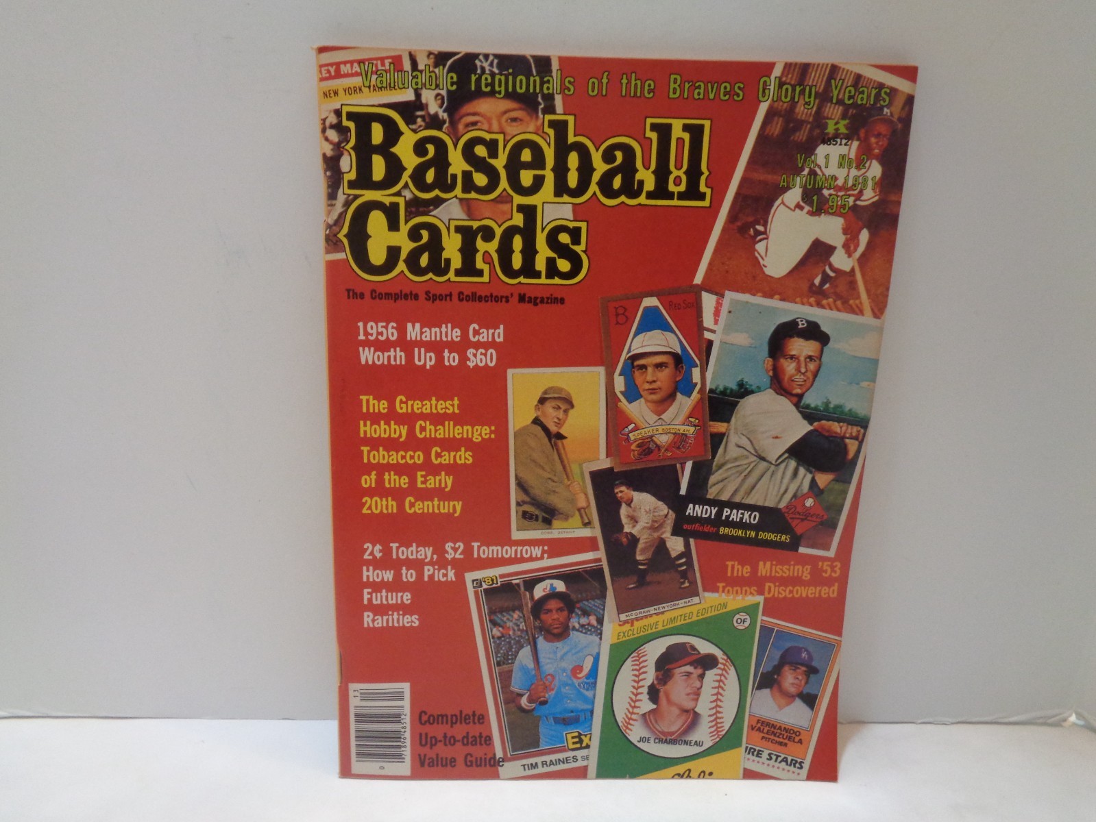 1981 Baseball Cards Magazine Issue Vol. 1 No. 2. Near Mint Condition.