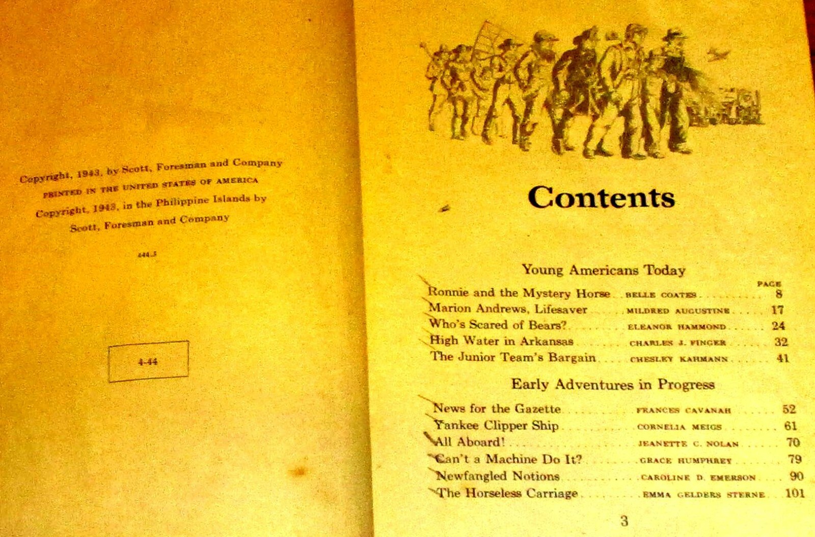 People and Progress Basic Readers 6 1943 H/C 480 Pages