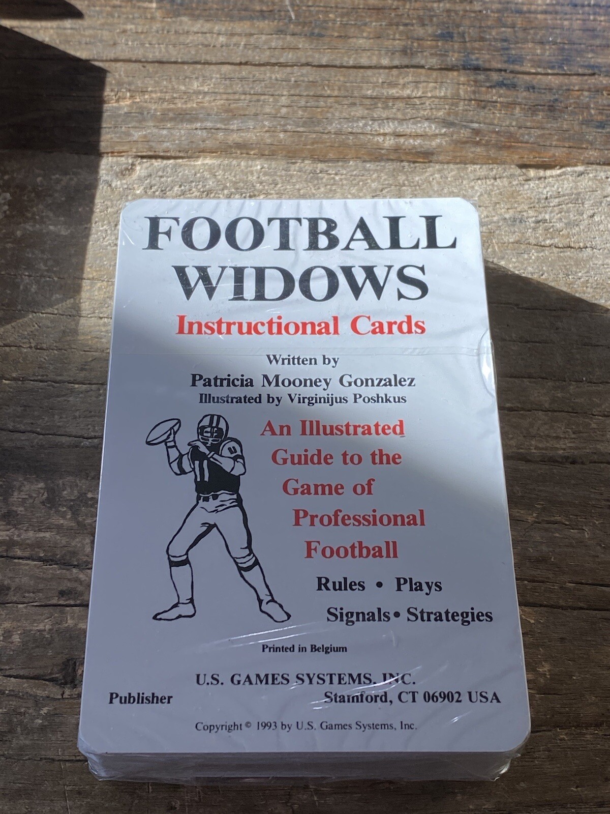 Set of Football Widows (Female or Male) Instructional Cards-Learn football rules