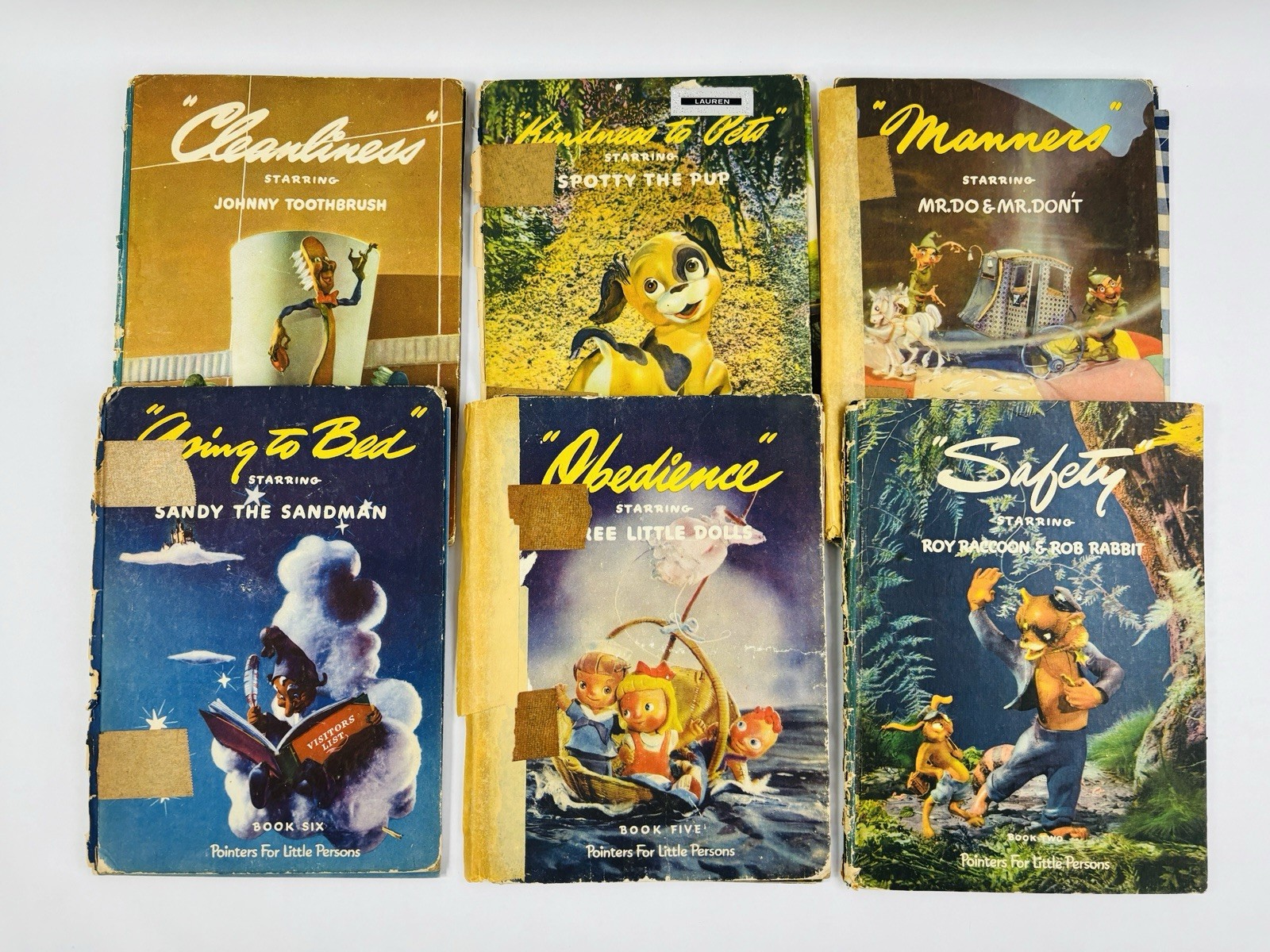Rare 1946 Pointers For Little Persons Complete Series 1-6 Sass-Dorne Claytoon