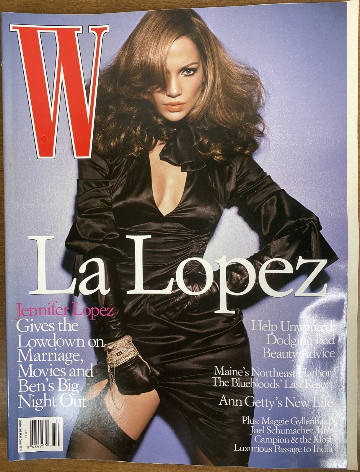 W Magazine October 2003 Jennifer Lopez Cover « La Lopez » – Marriage, Movies & Mor