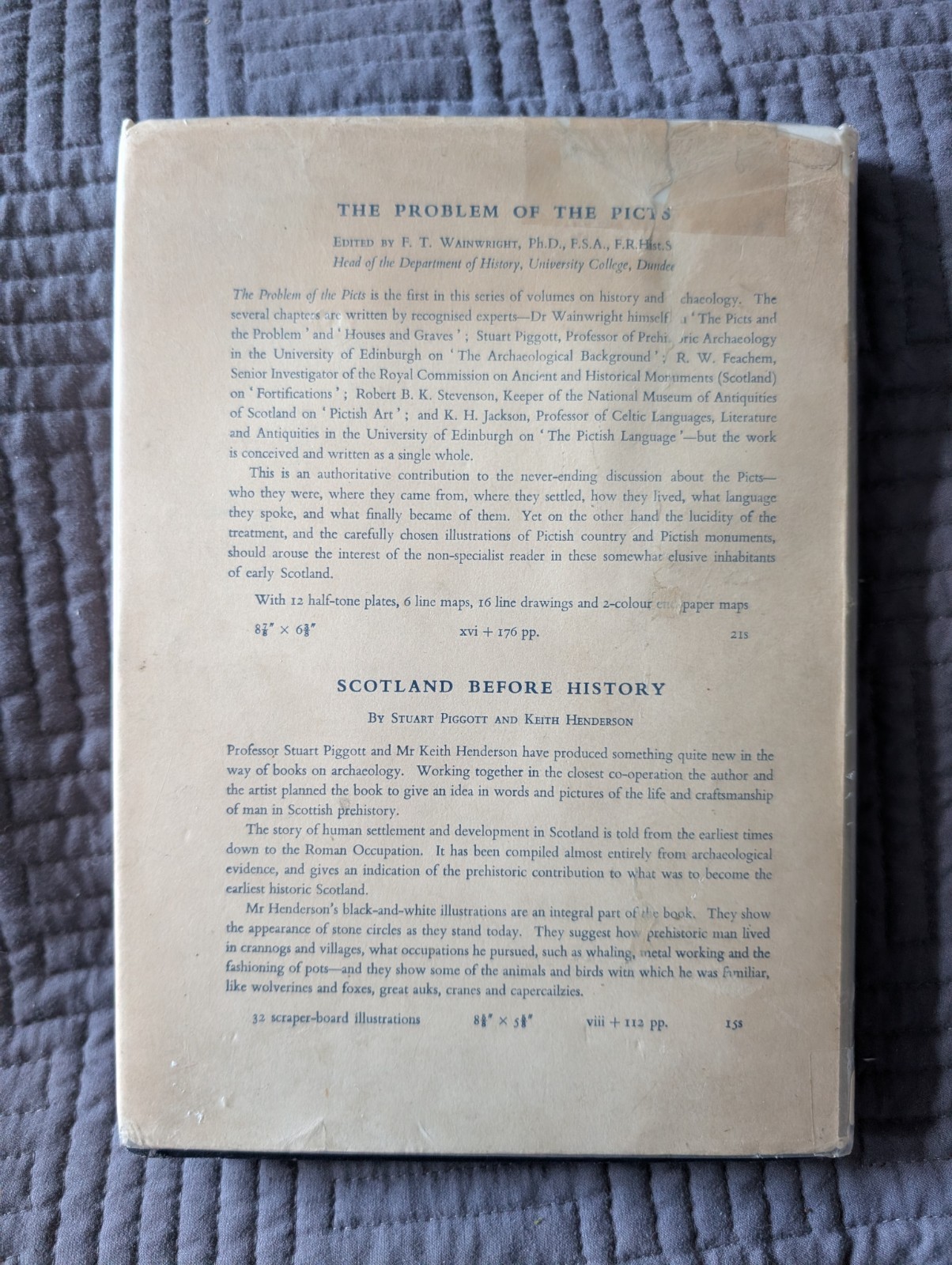 Roman And Native In North Britain Hardcover Book I A Richmond 1958 Ex Library