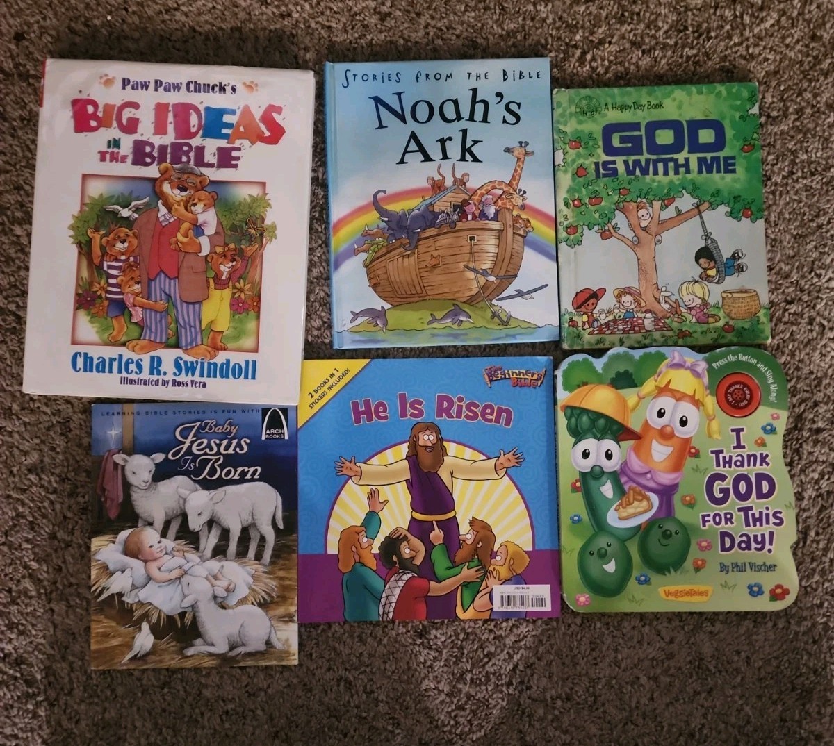 Lot Of 6 Vintage Kid Children&rsquo;s Christian Religious Books