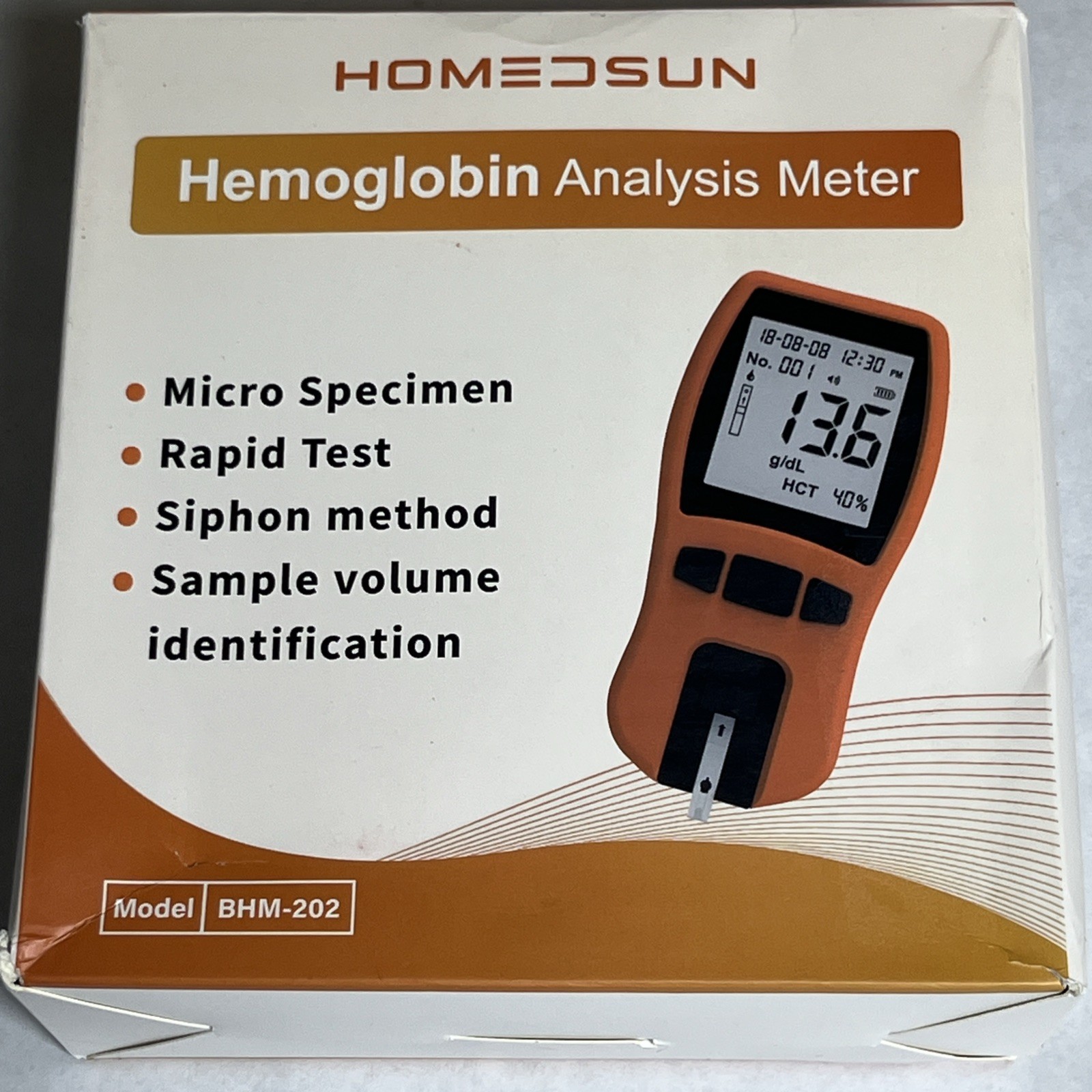 HOMEDSUN HSBHM202 Siphon Method Hemoglobin Analyzer Fast HB Testing Kit