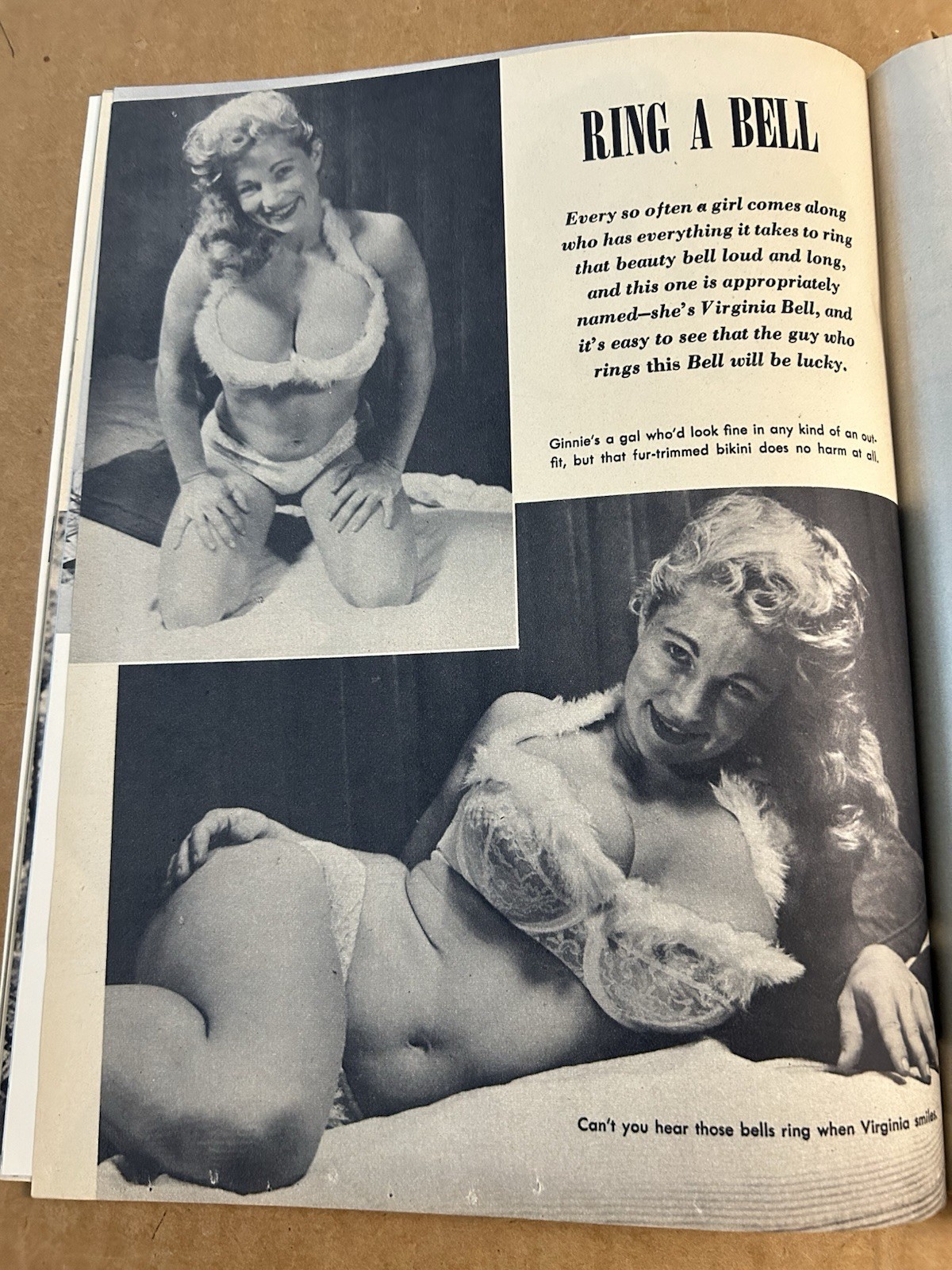 Follies Magazine July 1957 Bettie Page, Virginia Bell, Tempest Storm Add NOS 🔥