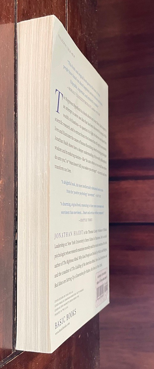 Happiness Hypothesis : Finding Modern Truth in Ancient Wisdom by Jonathan Haidt