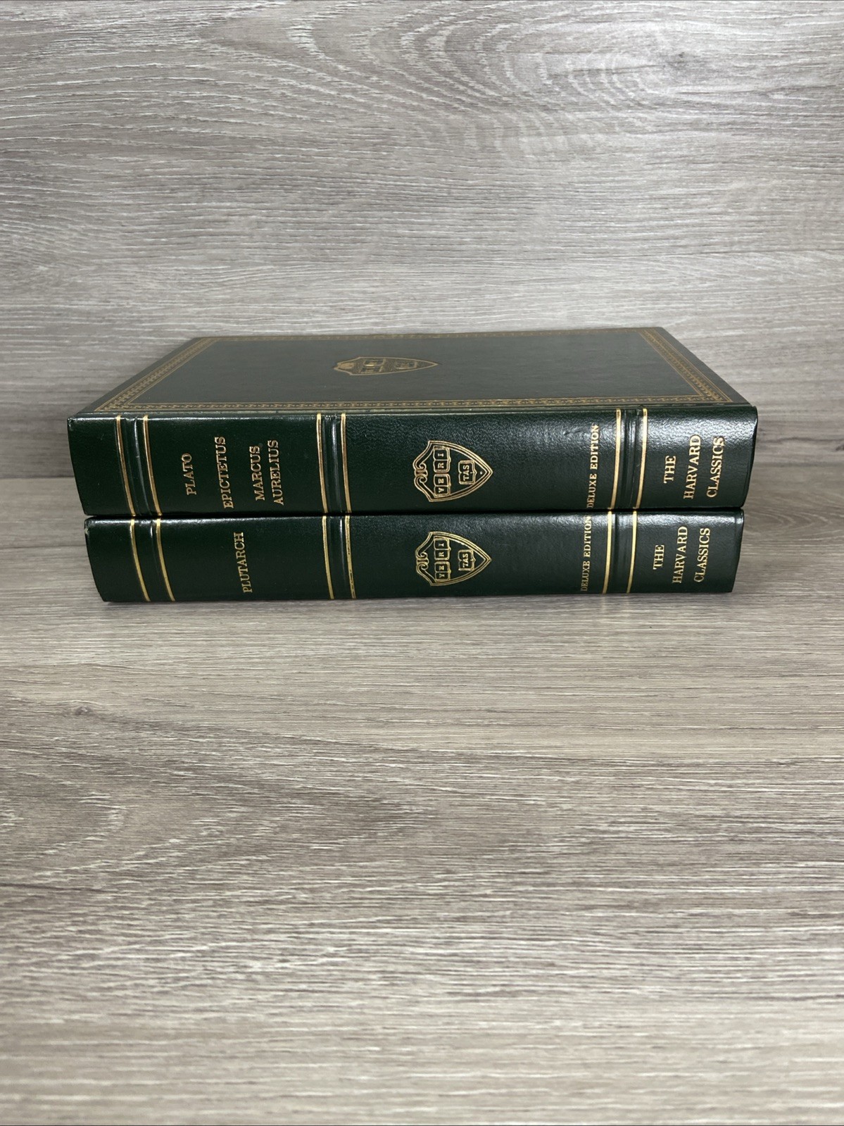 Plato and Plutarch The Harvard Classics 1969 Edition HC Hunter Green Gold Trim