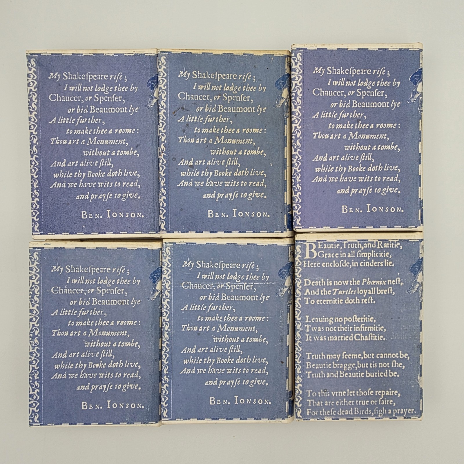 Vintage Shakespeare Midget Classics 6 Book Set Burgess & Bowes Unabridged Mini