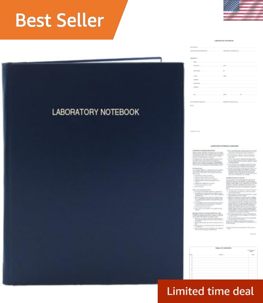 Lab Notebook Laboratory Notebook – 240 Pages .25 » Grid Format, 8 7/8 » x 11 …