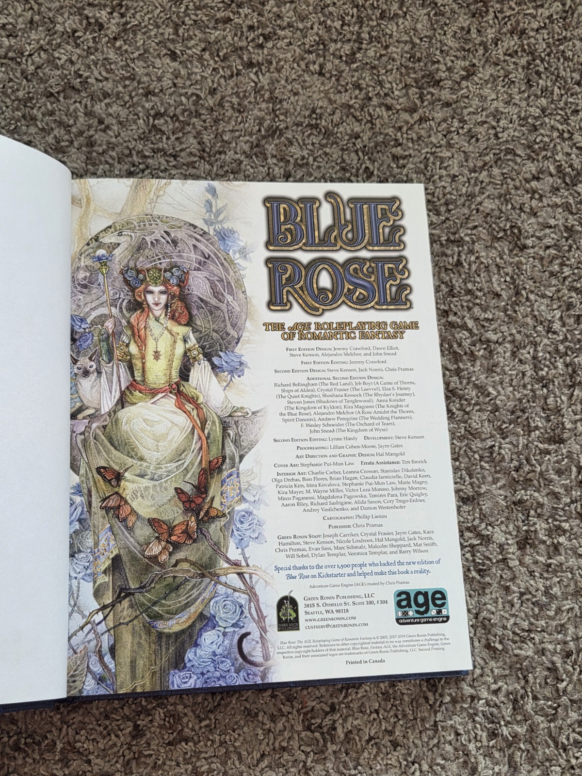 BLUE ROSE: THE AGE RPG OF ROMANTIC FANTASY By Jeremy Crawford & Steve Kenson