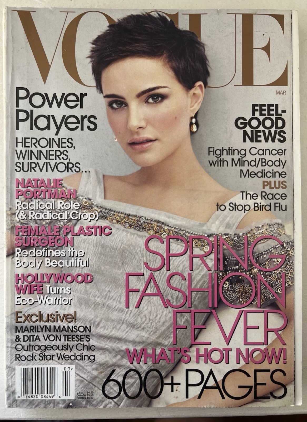Vogue March 2006 Issue Spring Fashion Fever Illustrated 600+ Pages Gucci Back
