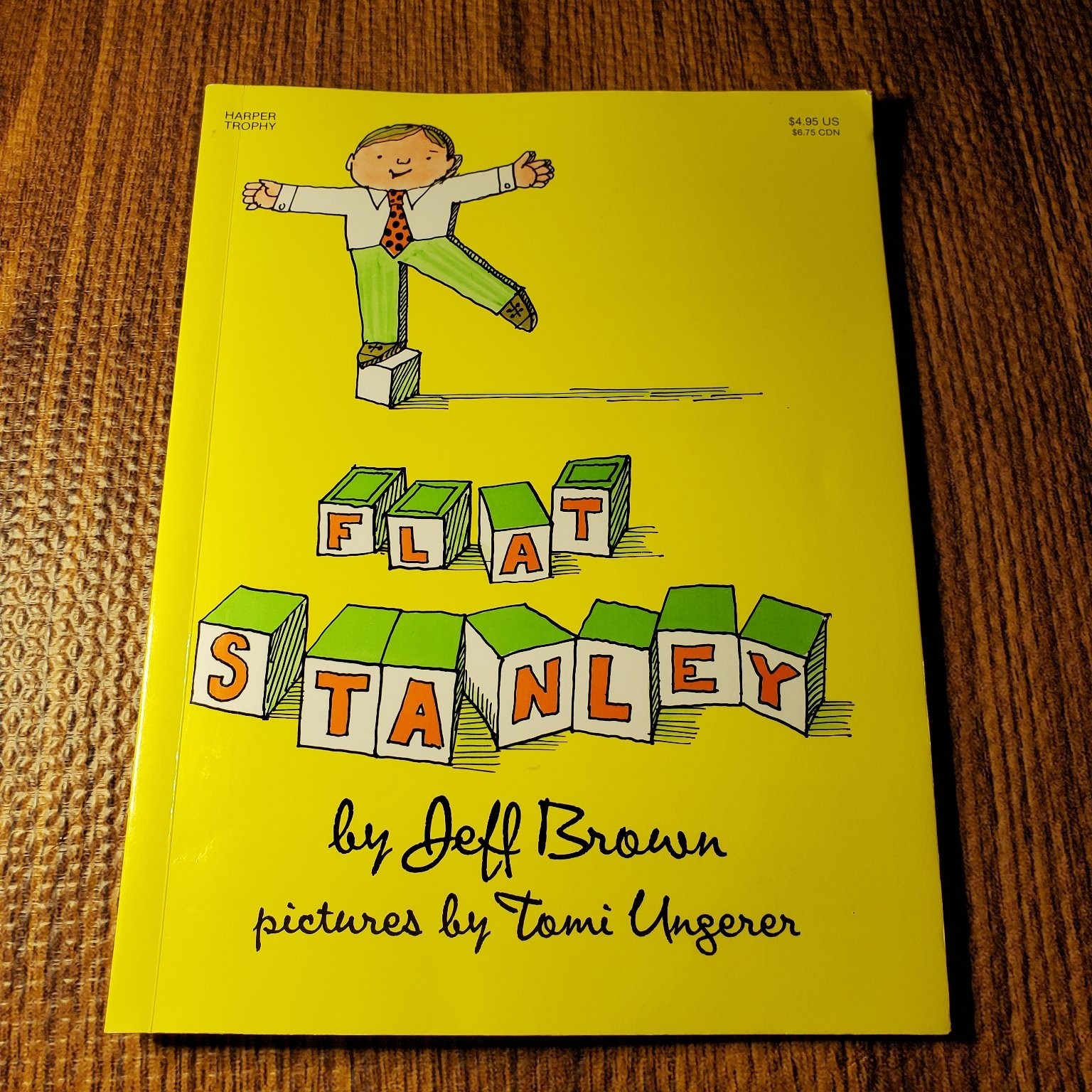 Flat Stanley Jeff Brown 1964 Illustrated Children Fiction Harper Trophy