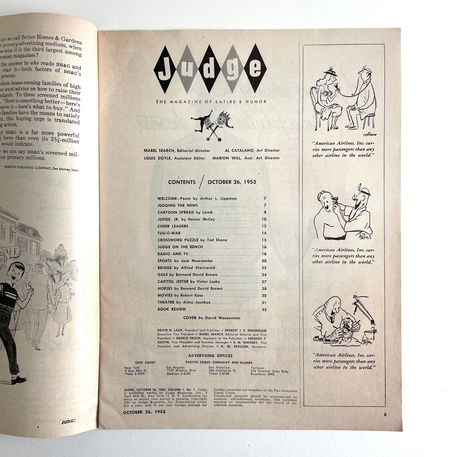 1953 Judge Magazine • Volume 1 / No. 1 Issue • Satire And Humor Weekly