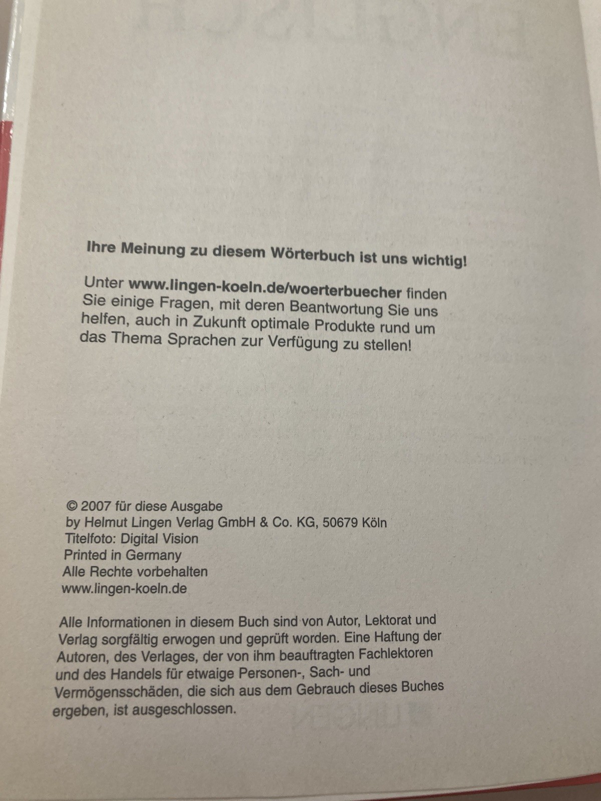 Worterbuch Englisch Hardback