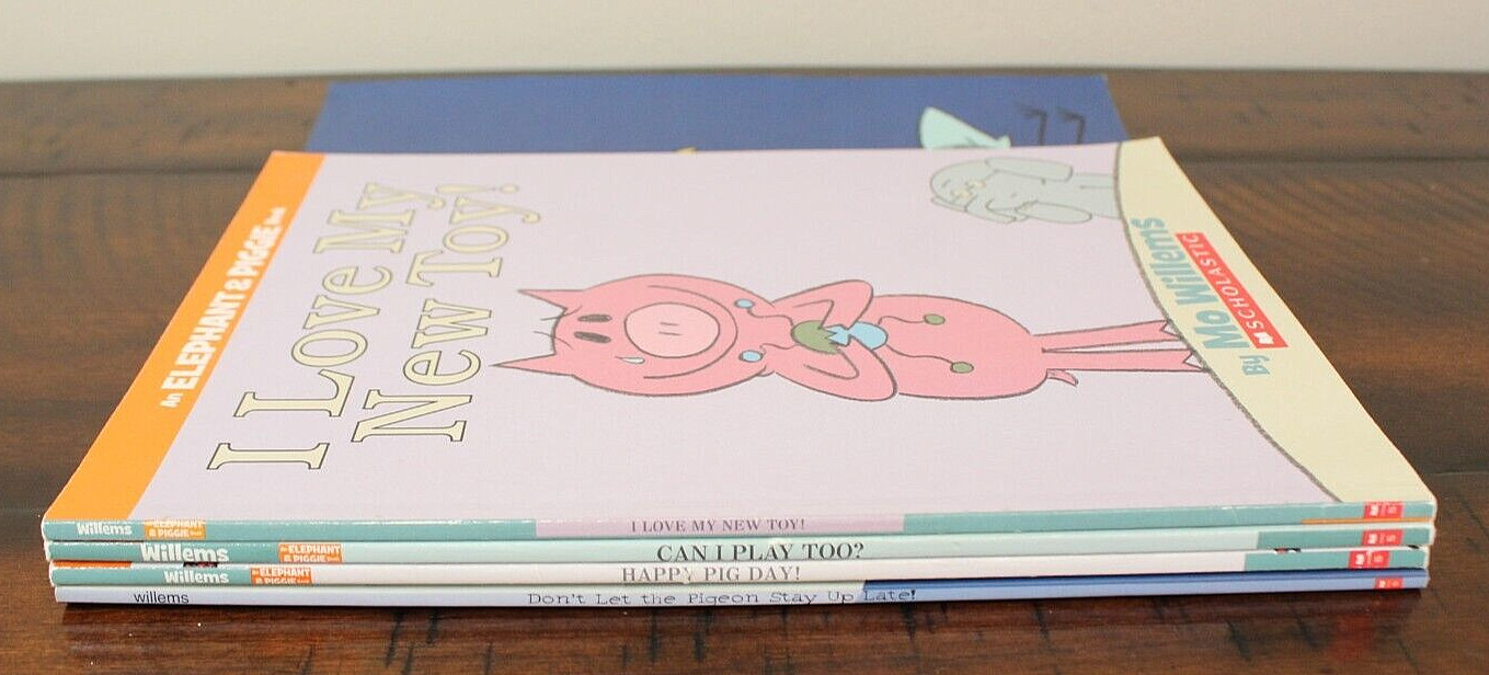 MO WILLEMS BOOK LOT Elephant & Piggie Early Readers + Pigeon Stay Up Late Books