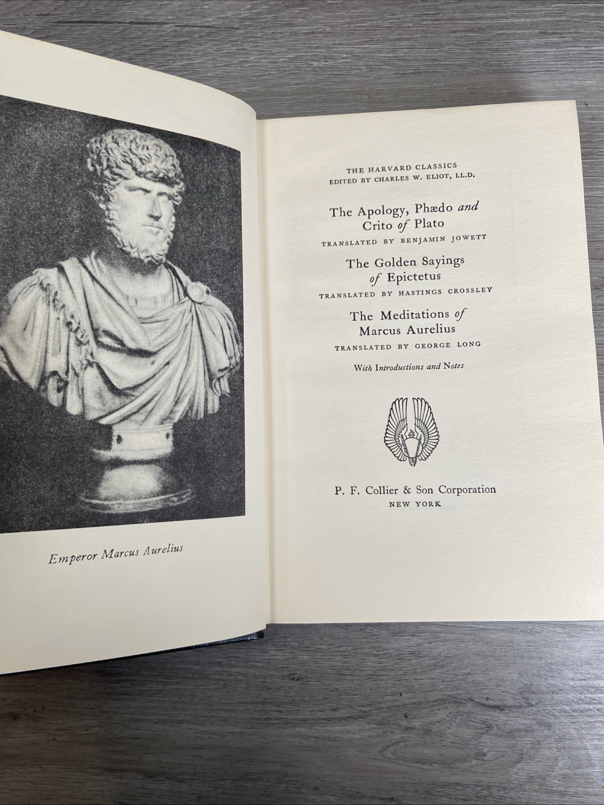 Plato and Plutarch The Harvard Classics 1969 Edition HC Hunter Green Gold Trim