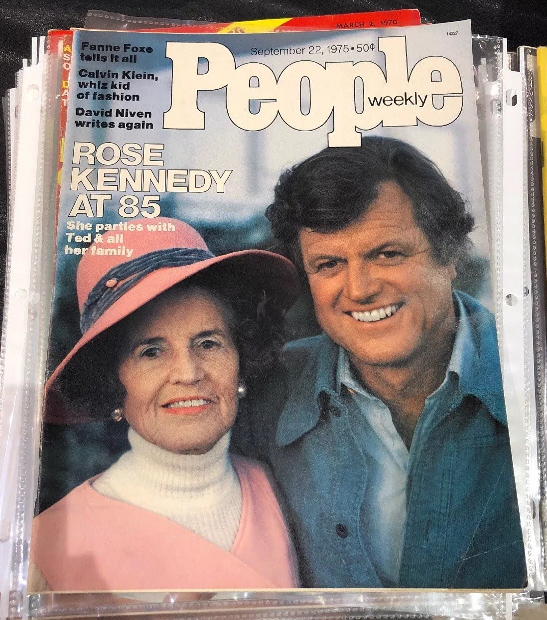 PEOPLE Magazine, September 22 1975 Rose Ted Kennedy Calvin Klein Niven Memories