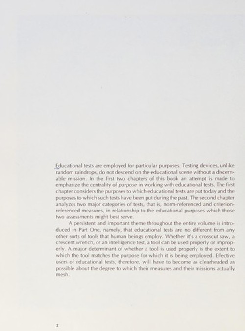 Modern Educational Measurement Hardcover W. James Popham