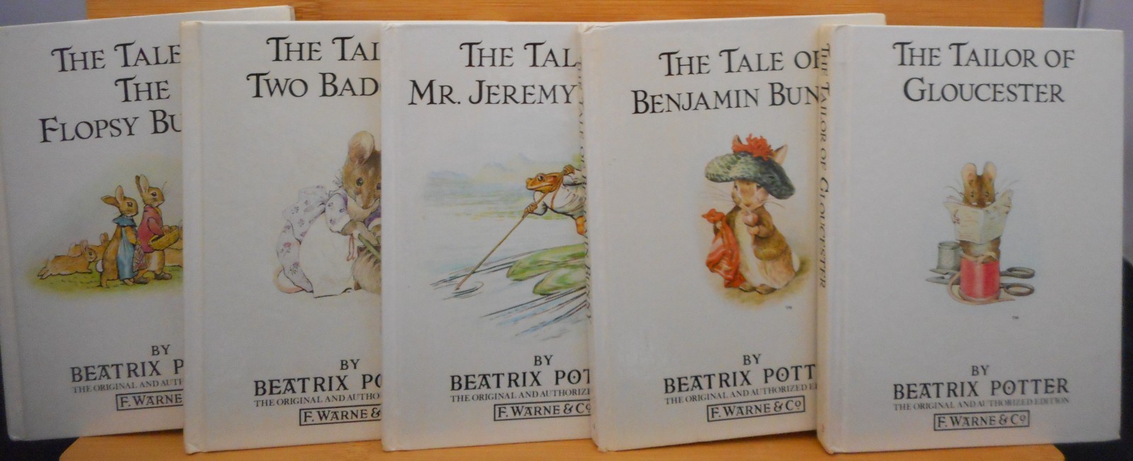 Lot 5 Vintage Beatrix Potter Peter Rabbit Books 3-4-5-7-10 HB READ Apx 5.5×4.25&Prime;