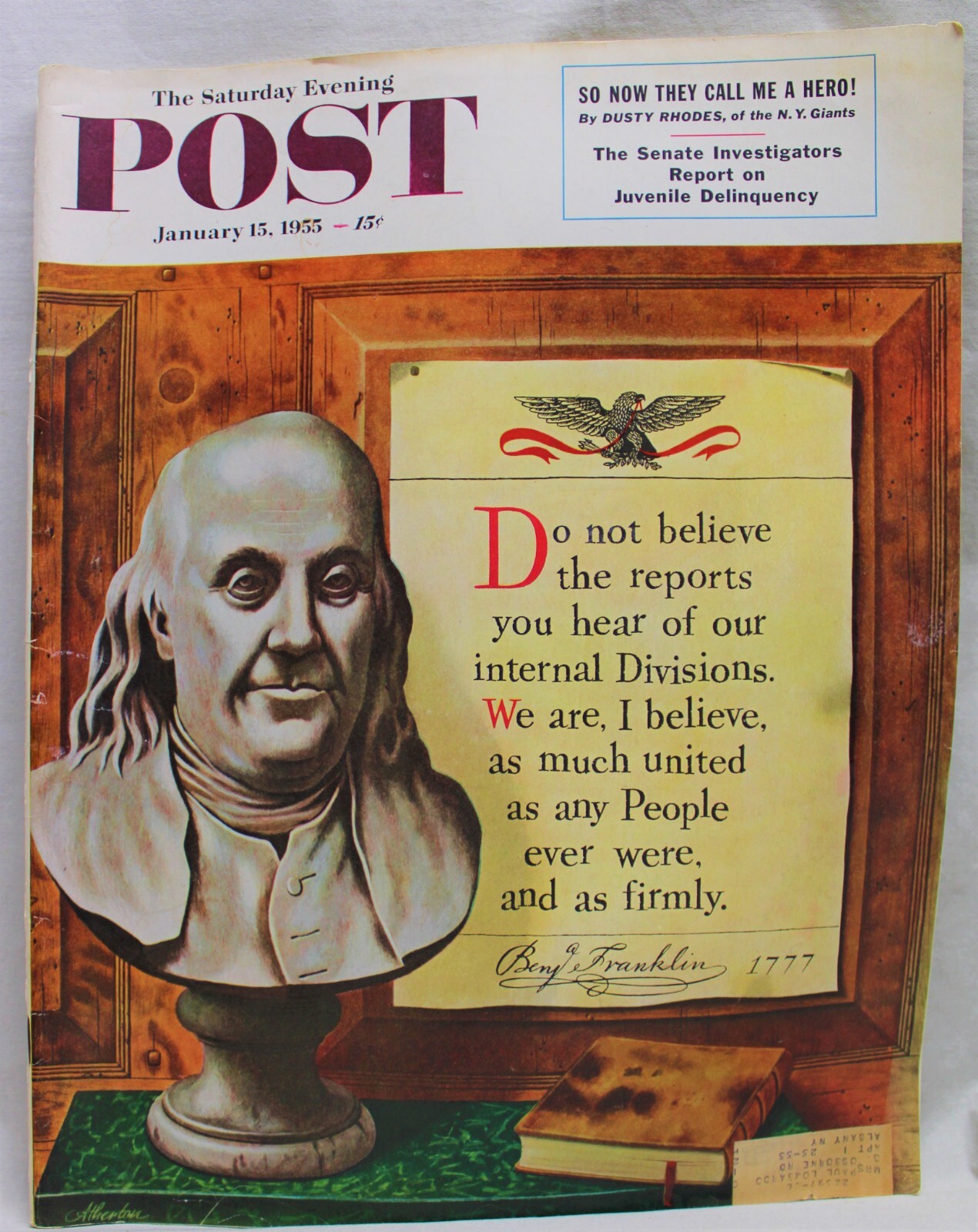 THE SATURDAY EVENING POST MAGAZINE 15 JANUARY 1955 NEWS GENERAL INTEREST STORIES