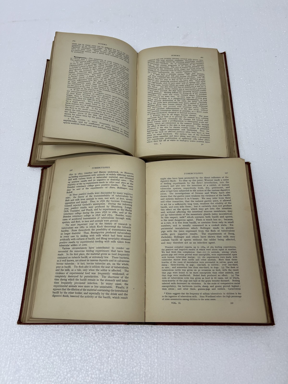 Friedberger & Frohner&rsquo;s Veterinary Pathology 1909 2 Vol Set MH Hayes farm 6th Ed