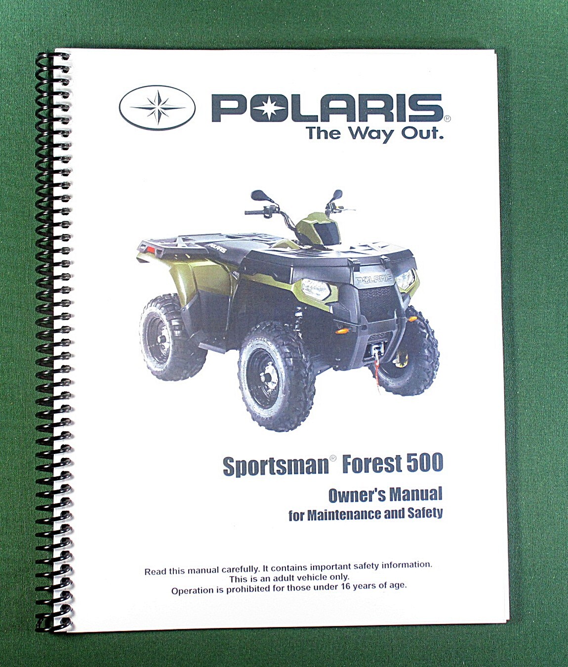 2011 Polaris Sportsman Forest 500 Owner&rsquo;s Manual: 138 Pages & Clear Covers