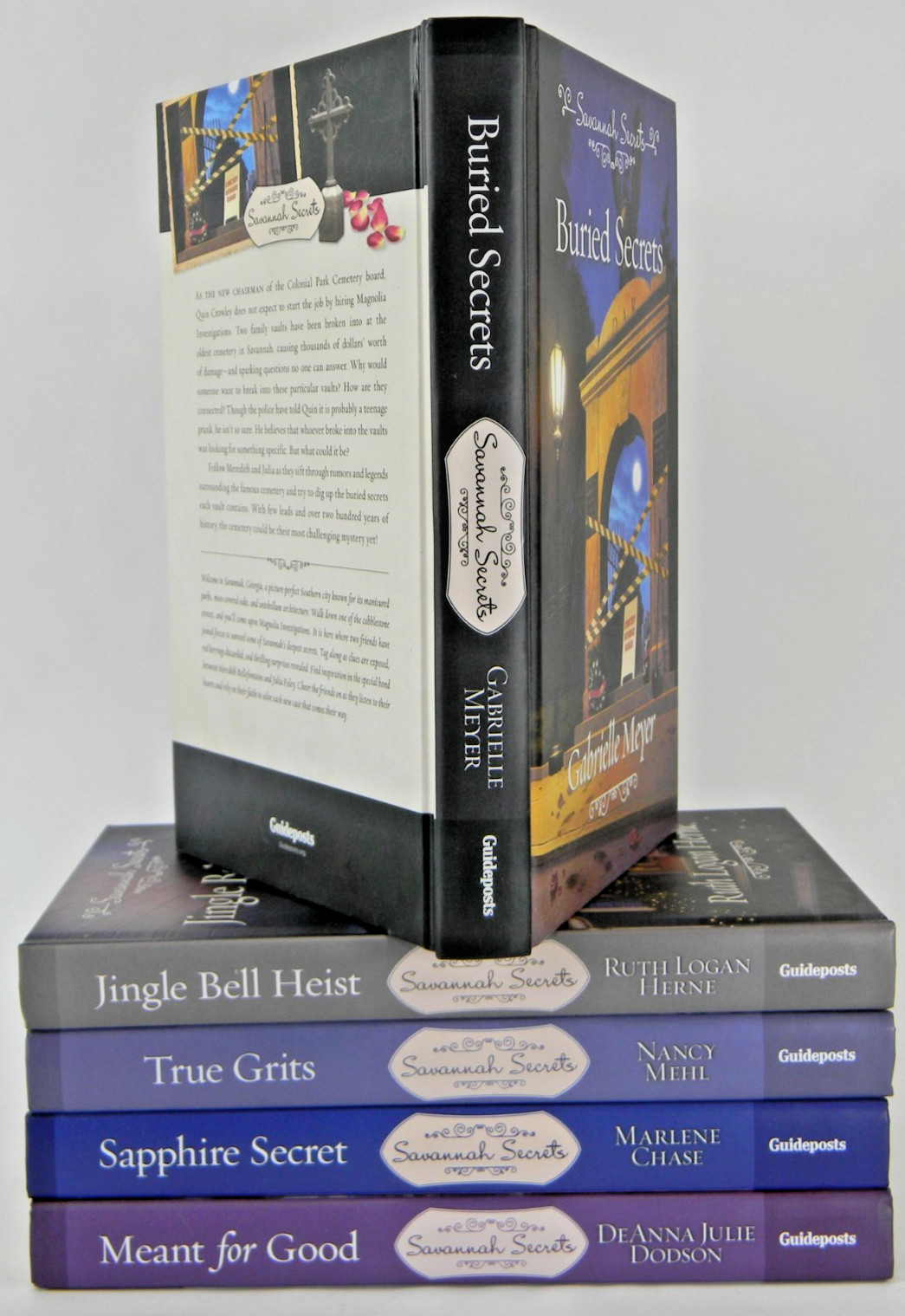 Lot of 5 Savannah Secrets Guideposts (HC) #s 15 18 19 20 21 Various Authors – LN