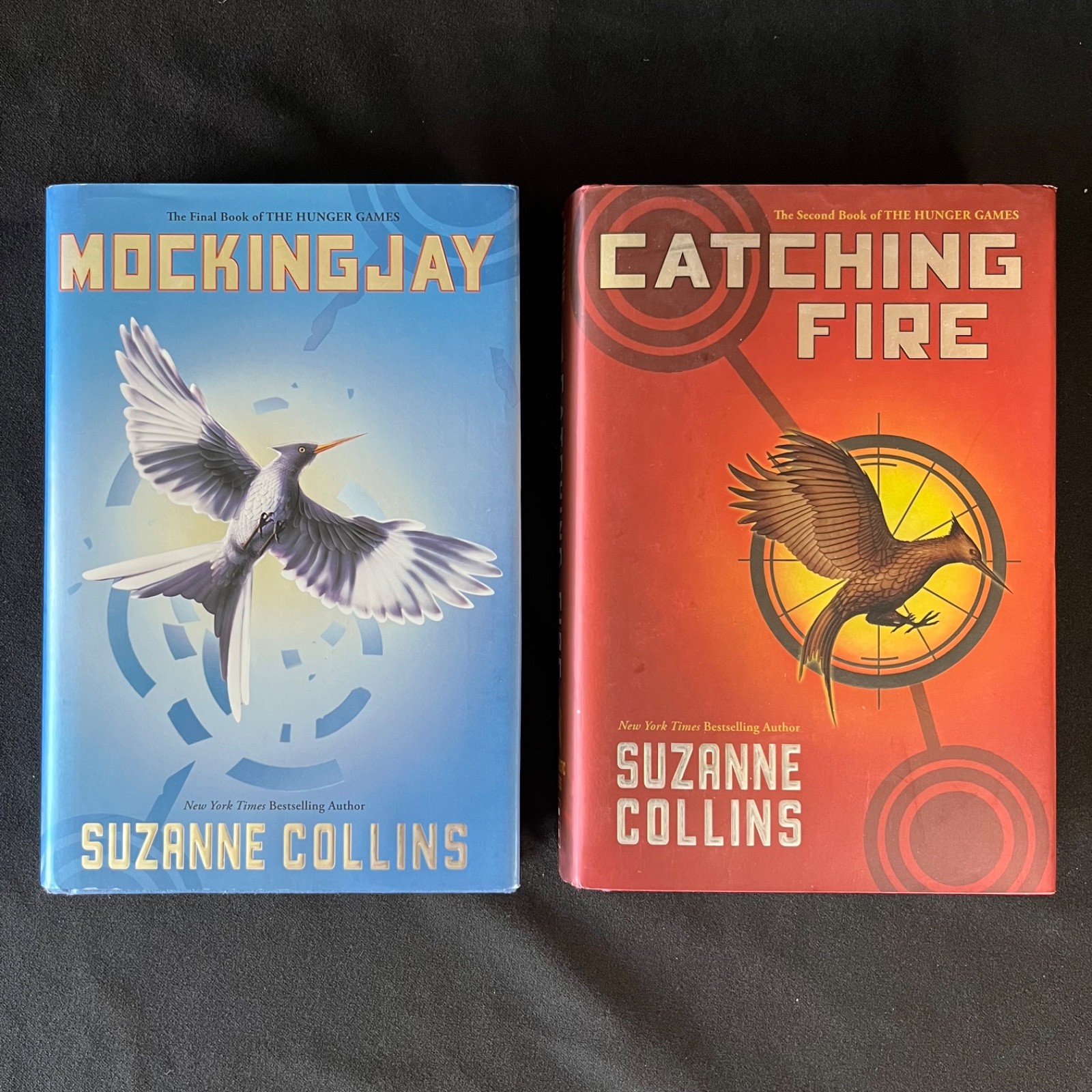 1st Edition The Hunger Games Catching Fire & Mockingjay Hardcover Books 2 & 3 DJ