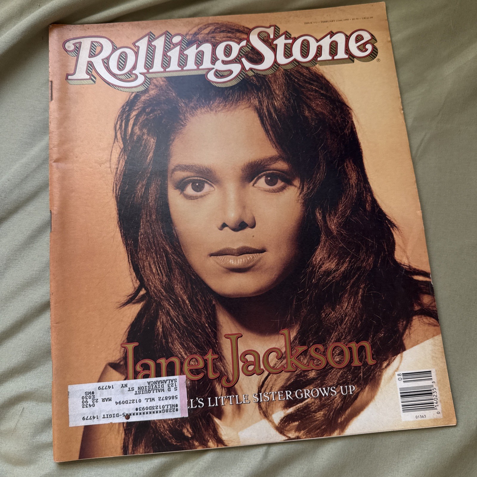 Janet Jackson Rolling Stone Magazine Issue 572 February 22 1990 Janet Jackson