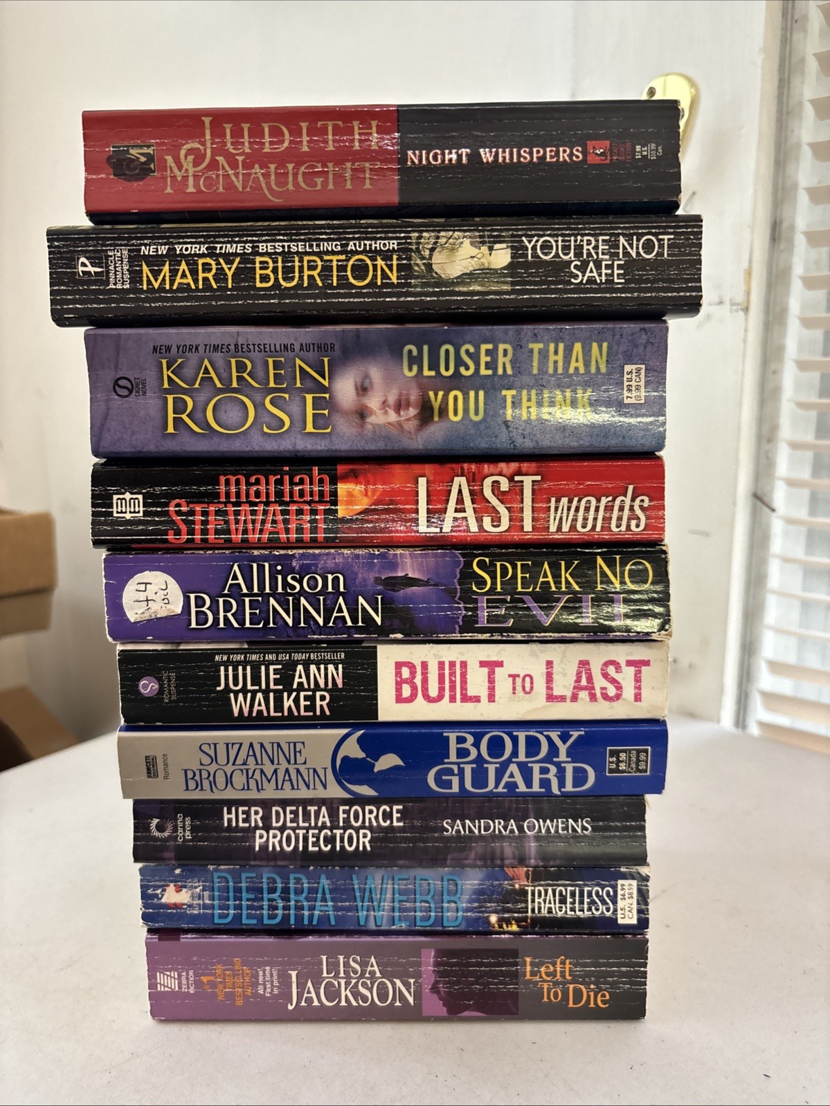 Lot of 10 Romantic Suspense – Mixed Authors – Paperbacks – FREE SHIPPING