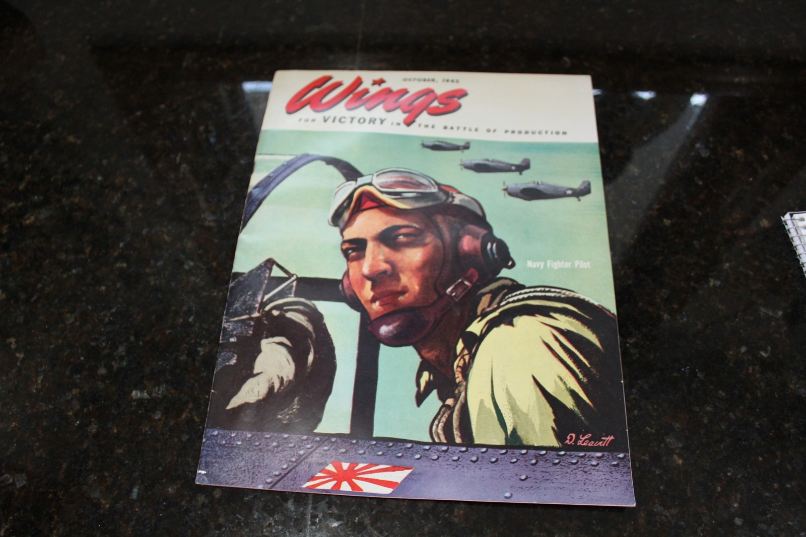 Vintage Oct. 1943 Wings Magazine Pages 697-736 Navy Fighter Pilot Cover