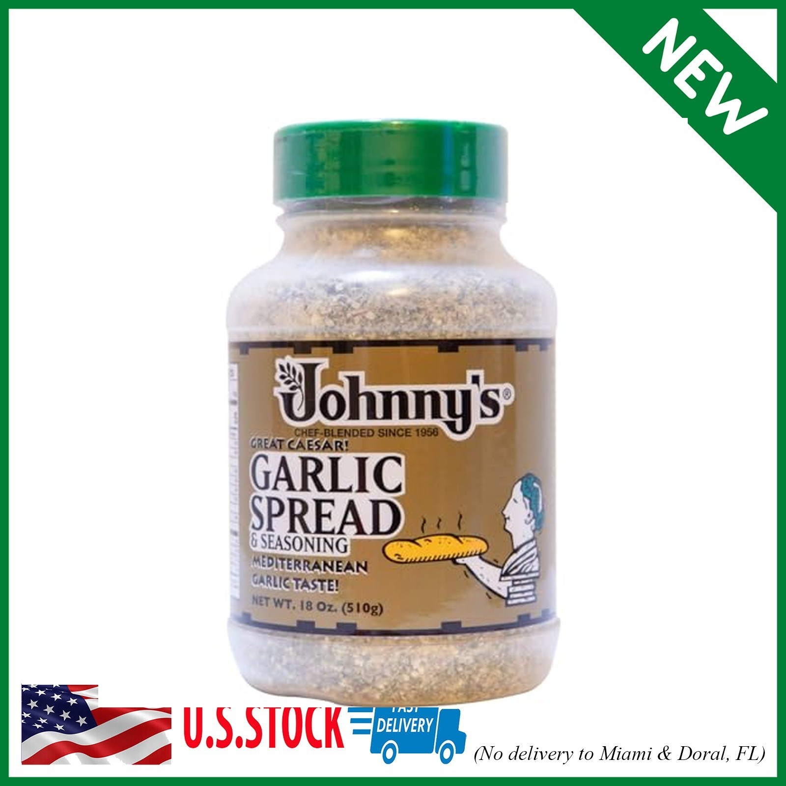 Johnny&rsquo;s Garlic Spread and Seasoning, 18 Oz