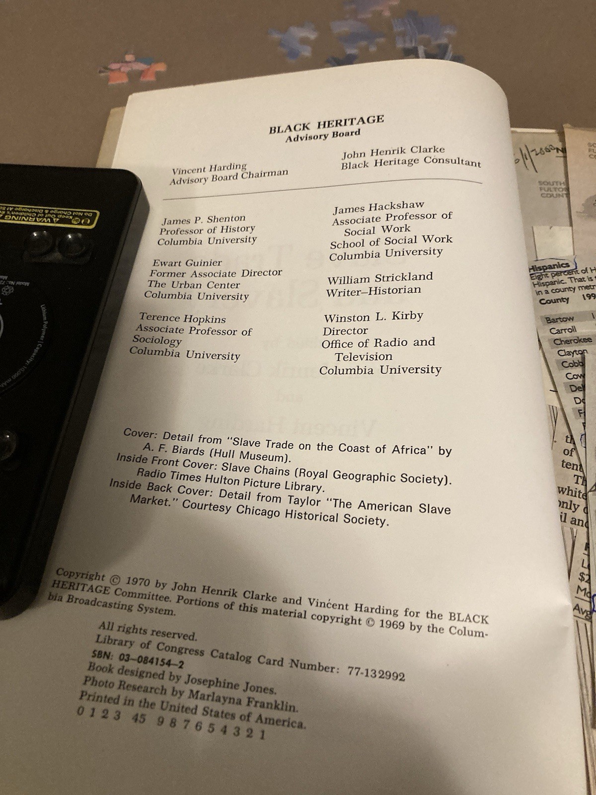 A Rare Book Slave Trade And Slavery By John Henrik Clarke Loaded With Clippings